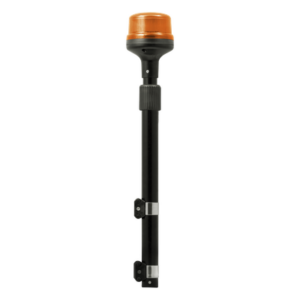 SIGNALPRO SPT16A – Luz Telescópica para Motocicletas / 8 LED / Ámbar / 12~24 VCD / 11 Patrones de Destello / IP6K6 / Perfil Bajo 88 mm