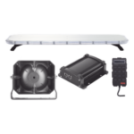 EPCOM INDUSTRIAL SIGNALING X75RBASKITF – Kit de Equipamiento para Seguridad Pública / Barra LED 132 Hyperlux / Sirena 100W Mono-mando / Bocina 8 Ohms / Control de Tráfico Ámbar / 45 Patrones de Destello