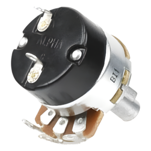 31VM305 – Potenciómetro Rotatorio con Switch / 5 kΩ / 500V AC / 15,000 Ciclos / Eje Plástico 6.5 mm / Montaje 3/8" 32UNEF