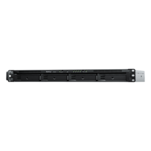 SYNOLOGY RS822+ – NAS Rack 1U / 4 Bahías SATA / Expansible a 8 Bahías / AMD Ryzen V1500B Quad-Core 2.2 GHz / DDR4 ECC 32 GB / 4x 1GbE / PCIe 3.0 / SSD NVMe / 2,100/1,000 Mbps Lectura/Escritura