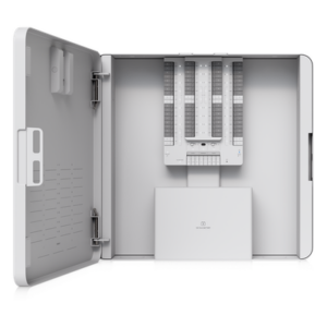 UBIQUITI UP-ALARMHUB-KIT – Panel Central de Alarma IP / 32 Zonas Cableadas / 2 Salidas de Relé / 6 Salidas Auxiliares 12V DC / PoE++ / Batería de Respaldo SLA