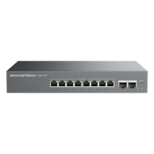 GRANDSTREAM GWN7721P – Switch L2 Lite Administrable de 10 Puertos / 8 Puertos Ethernet 2.5 Gbps / 2 Puertos SFP+ 10 Gbps / PoE+ 802.3af/at / VLAN 802.1Q / QoS / IGMP Snooping / Montaje Escritorio, Pared o Rack 19" (0.48 m)