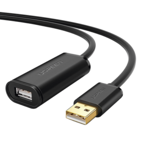 UGREEN 10321 – Cable de Extensión Activo USB 2.0 / 10 m (32.8 ft) / Macho-Hembra / Amplificador de Señal / 480 Mbps / Blindaje Triple