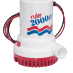 RULE 12 – Bomba de Achique Sumergible / 2,000 GPH / 24V CD / Ejes de Acero Inoxidable / Protección Térmica TCO / Certificación CE e ISO 8849