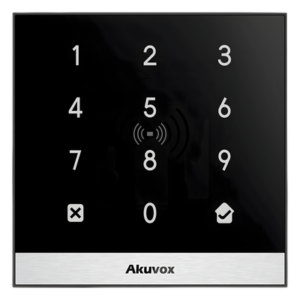 AKUVOX A02KIT – Teclado de Control de Acceso / Gestión en la Nube / PoE / Lector NFC y Tarjetas 125 kHz / MIFARE 13.56 MHz / IP65 / 1 Puerta / PIN Temporal