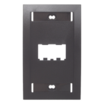 PANDUIT CFPE2BLY – Placa de Pared Vertical / 2 Puertos Mini-Com / Con Espacio para Etiquetas / 2.75 x 4.5 pulgadas / Negro