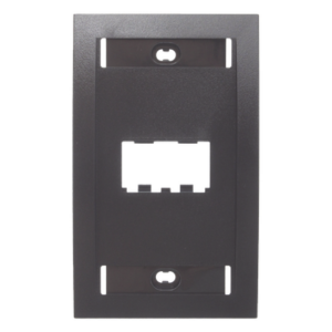 PANDUIT CFPE2BLY – Placa de Pared Vertical / 2 Puertos Mini-Com / Con Espacio para Etiquetas / 2.75 x 4.5 pulgadas / Negro