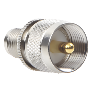 RF INDUSTRIES,LTD RFT-1236 – Adaptador de Conector RF / TNC Hembra a UHF Macho PL-259 / Montaje en Línea / Cuerpo Níquel / Contacto Oro / Aislante Teflón