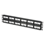 PANDUIT CPPL48WBLY – Panel de Parcheo Modular / 48 Puertos / 2 UR / Plano / Sin Blindaje / Mini-Com / Rack 19"