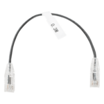LINKEDPRO BY EPCOM LP-UT6-030-BK-28 – Cable de Parcheo Slim UTP Cat6 / 30 cm (0.98 ft) / 28 AWG / 1 Gbps+ / RJ45 / IEEE 802.3ab