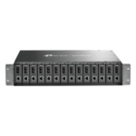 TP-LINK TL-MC1400 – Chasis para Montaje en Rack / 14 Bahías / 2U / Alimentación 9 VCC / 14 Salidas / 100-240 VCA / Plug and Play