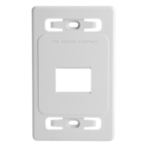SIEMON MX-FP-S-02-02B – Placa de Pared Modular / 2 Salidas / Blanco / Versión Bulk / Termoplástico Resistente