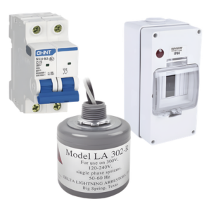EPCOM POWERLINE PL40ACA – Kit de Centro de Carga CA / 400 Vca / 40 A / 2 Polos / Supresor de Picos / 1312 pies