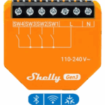 SHELLY SHELLYI4GEN3 – Controlador de Entradas Digitales / WiFi 2.4 GHz / 4 Canales / AC 110-240V / 0.14x0.12x0.06 ft / Control Local y Nube