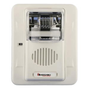 HOCHIKI HEC3-24WW – Sirena Estrobo / 24 Vcd / Multi-Candela 15-110 cd / Montaje en Pared / 5.0 x 4.5 x 2.5 pulgadas / Color Blanco