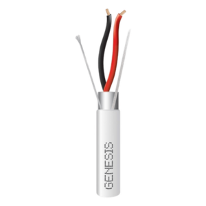 GENESIS 3223-1012 – Carrete de Cable / 2 x 14 AWG / Blindado / Plenum / 305 m (1000 pies) / Blanco / Audio, Seguridad y Control