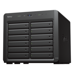 SYNOLOGY DX1222 – Unidad de Expansión / 12 Bahías HDD/SSD SATA / Intercambio en Caliente / Puerto Mini-SAS HD / Diseño Escritorio