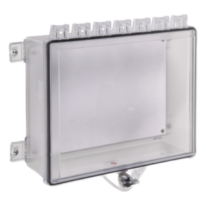 STI STI-7521 – Gabinete de protección tipo 4X / Policarbonato transparente / 8.875 x 10.875 x 3.625 in / NEMA 4X / -40°F a 120°F