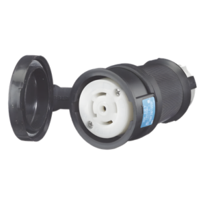 HUBBELL HUB-HBL-2813 – Conector Industrial con Bloqueo de Media Vuelta / 30 A / 120/208 V CA / NEMA L21-30R / 4 Polos 5 Hilos / 2.33 x 2.33 x 3.86 in / Grado Industrial