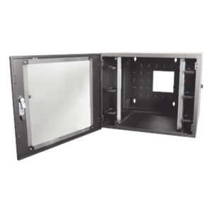 SIEMON WC3-P101-12 – Gabinete de Pared Estándar de 19in, Abatible, de 12 UR, 762 mm de Profundidad, Color Negro