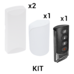 SFIRE KIT-RF-SFIRE-DSC-2 – Kit de Sensores Inalámbricos / 2 Contactos Magnéticos / 1 PIR Inmune a Mascotas 38 kg / 1 Llavero Remoto 4 Botones / 433 MHz / Alcance 12 m (39.4 ft)