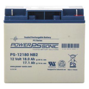 POWER SONIC PS-12180-NB2 – Batería de Respaldo AGM/VRLA / 12V / 18AH / Terminales NB2 / Vida Útil 5 Años / Libre de Mantenimiento