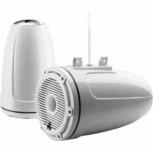 JL AUDIO 10-03856-00 – Bocinas Cerradas para Torre / JL Audio M6 / 7.7" (196 mm) / Coaxial Cerrado / Rejilla Clásica Blanca / 100 W RMS / 91 dB / 45 Hz-25 kHz / 4 Ω / Tweeter Cúpula de Seda 25 mm (1 in) / Cono Polipropileno con Mica / Cable 16 AWG 3 m (