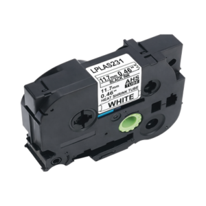 LINKEDPRO BY EPCOM LPLAS231 – Cartucho de Etiquetas Termocontráctiles / 12 mm (1/2") / 1.5 m (4.9 ft) / Negro sobre Blanco / Sellado Permanente