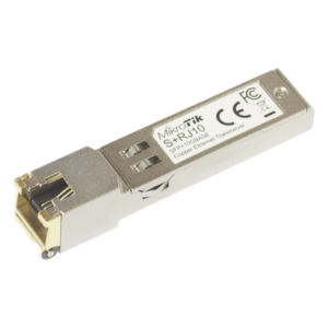 MIKROTIK S+RJ10 – Módulo SFP+ RJ-45 / 10M a 10G / 6 Velocidades / Hasta 30 m (98 pies)