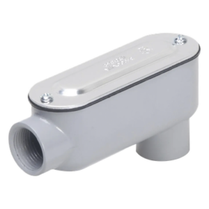 HUBBELL TAYMAC HUB-RLB-050 – Caja Condulet tipo LB / 1/2" (12.7 mm / 0.5 in) / UL / NEMA 3R / Tapa y empaque incluidos