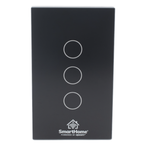 SMARTHOME BY EPCOM SHS413W – Apagador Inteligente Wi-Fi / 3 Circuitos / 2.4 GHz / 100V-250V / Control por Voz / App Móvil