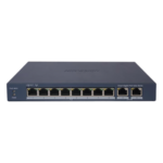 HIKVISION DS-3E1510P-EI/M – Switch PoE+ Administrable / 8 Puertos Gigabit PoE+ / 2 Puertos Uplink Gigabit / Alcance Extendido 300 m (984.3 ft) / 60 W / Gestión en Nube