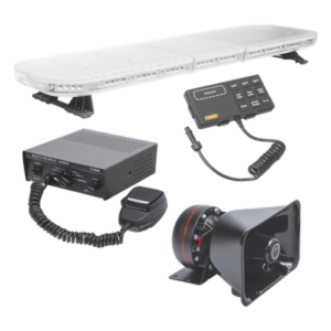 EPCOM INDUSTRIAL SIGNALING X67RBAKIT – Kit de Equipamiento para Seguridad Pública / Barra LED 88 LEDs G3 / Sirena 100W 7 Tonos / Bocina 100W 8 Ohm / IP65 / SAE / 118 cm (46.5 in)