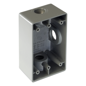 RAWELT RR-0480 – Caja Condulet FS / 1/2" (12.7 mm) / Tres Bocas / Aluminio Diecast / Intemperie / 275.5 cm³ / UL 514A-B