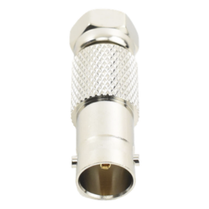 RF INDUSTRIES,LTD RFB-1144 – Adaptador en Línea / BNC Hembra a F Macho / 50 Ohm / Cuerpo Níquel / Contacto Oro / 36.5 mm