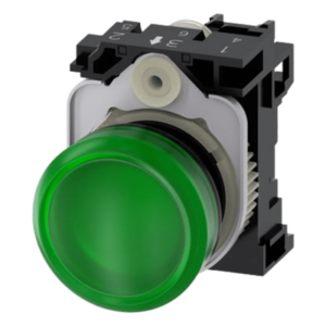 SIEMENS 3SU11036AA401AA0 – Lámpara de Señalización LED / 22 mm / 110 V AC / Verde / IP69K / -25 a +70 °C