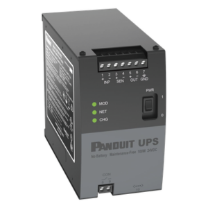 PANDUIT UPS00100DC – UPS Industrial / 100 Watts / 24 Vcd / Ultracondensadores / Riel DIN / -40 a 60 °C (-40 a 140 °F)