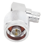 RF INDUSTRIES,LTD RFN-1009-I – Conector Coaxial N Macho / Ángulo Recto / Anillo Plegable / Cables LMR-400 y Equivalentes / Cuerpo Bronce Plateado / Contacto Oro / Aislante Teflón