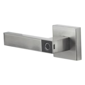 YALE-ASSA ABLOY MX89803 – Manija Electrónica Biométrica / 30 Usuarios / Reversible Izquierda o Derecha / Níquel Satinado / Pilas AAA / Pestillo Anti-Tarjeta