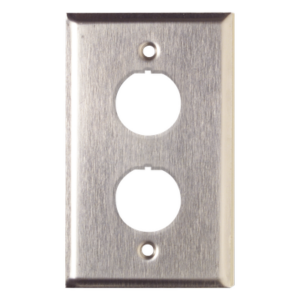 SIEMON XFP-S-02-SS – Placa de Pared Reforzada / Acero Inoxidable / 2 Puertos / IP44 / Industrial