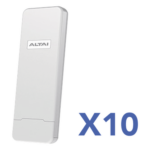 ALTAI TECHNOLOGIES KIT-10-C1N – Kit Punto de Acceso Wi-Fi / 10 Unidades / 300 Mbps / Cobertura 800 m (2624.7 ft) / 128 Clientes Concurrentes / IP55 / MIMO 2x2