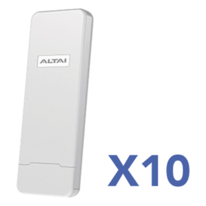 ALTAI TECHNOLOGIES KIT-10-C1N – Kit Punto de Acceso Wi-Fi / 10 Unidades / 300 Mbps / Cobertura 800 m (2624.7 ft) / 128 Clientes Concurrentes / IP55 / MIMO 2x2
