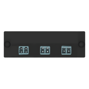 PANDUIT FAP3WAQDLCZ – Placa Acopladora de Fibra Óptica / 6 Fibras LC Duplex / Multimodo OM3/OM4 / Cerámica Zirconia / Color Aqua