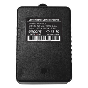 EPCOM POWERLINE RT1640LS – Transformador / 16 VCA / 40 VA / 120 VCA Entrada / -10°C a 45°C / 102.5 x 68 x 58 mm