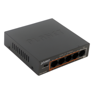 PLANET FSD-504HP – Switch PoE+ 802.3af/at Distancia 250 m, 4 Puertos, 1 Puerto 10/100 de Uplink