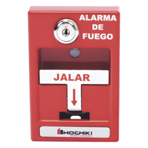 HOCHIKI DCP-AMS-KL/S – Estación Manual Direccionable / Acción Simple / Cerradura con Llave / LEDs Bicolor / Construcción Metálica / 14 AWG