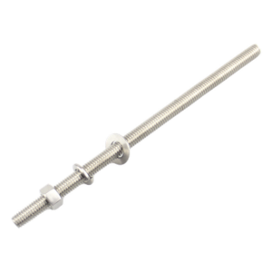 SYSCOM TOWERS CH-120 – Kit de Varillas Roscadas / Acero Inoxidable 304 / 3/8-16 UNC x 12 in (30.48 cm) / 10 Piezas con Arandelas y Tuercas