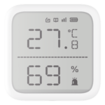 HIKVISION DS-PDTPH-E-WB – Detector Inalámbrico de Temperatura y Humedad / Rango -35°C a 99°C con Sonda / Alcance 800 m (2624.7 ft) / Cifrado AES-128 / Diseño Compacto 2.7" / Interior
