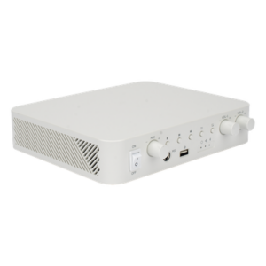 HIKVISION DS-QAE0A60G1-VB – Amplificador de Audio / 2 Canales / 30 W por Canal / Bluetooth / USB / RCA / Micrófono / Cobertura 30 m (98.4 ft)