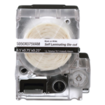 PANDUIT S100X075VAM – Casete de Etiquetas Autolaminadas / 300 Unidades / 0.75 x 1 Pulgadas (19.1 x 25.4 mm) / Cables 2-4 mm / Área de Impresión Blanca